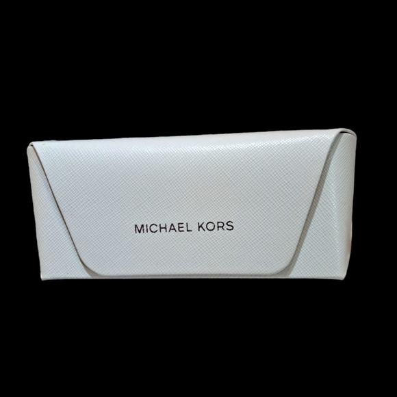 MICHAEL KORS Sunglasses Optical Eyeglasses Hard ORIGINAL White Leather Case - Picture 1 of 5